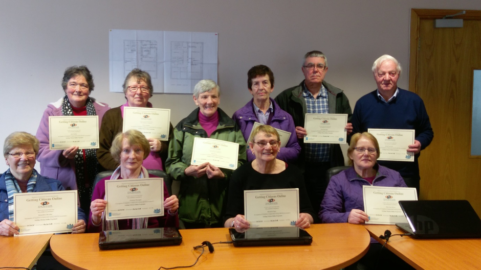 Participants from the  Engaging Older Members – Active Age Group programme delivered in Tubber GAA club 